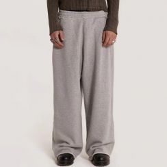 2Pcs Mens Cotton Hip Hop Wide Leg Casual Pants